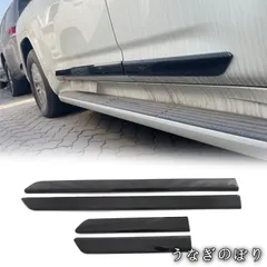 【美品・未使用新品】2023年式対応 ランドクルーザー LC300専用 ドアモール ガーニッシュ 4P 高品質 カーボン調＆メッキ調 ABS製 ドレスアップパーツ 外装保護CYB725目玉商品