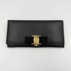 フェラガモ 長財布 ヴァラリボン ブラック レディース 財布 Ferragamo