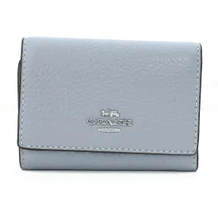 新品 コーチ COACH 3つ折り財布 マイクロ ウォレット グレーミスト