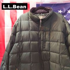 L.L.Bean エルエルビーン ダウン ジャケット XXL TALL サイズ ブロック キルティング 防寒 アウトドア グースダウン 緑 10592