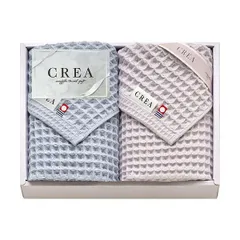 CREA×今治ワッフルソフト フェイスタオル2P 31×80cm B1115594