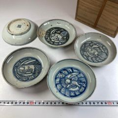 古伊万里 染付 皿 5枚セット 木箱入り - メルカリ