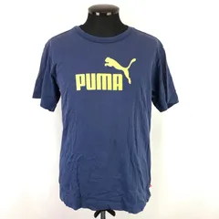 PUMA【プーマ】 半袖Ｔシャツ メンズ【size:L/紺/navy/ロゴプリント】Tops◆BJ085-d