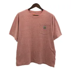 Carhartt カーハート ポケット 半袖Ｔシャツ ワンポイント サーモンピンク (メンズ L) 中古 古着 Q8057