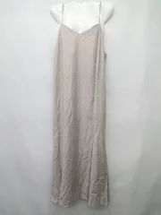 ◇ Θ mysty woman ミスティウーマン マーメイド ロング キャミ ワンピース サイズF ベージュ レディース P  【1409090008221】