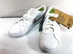 s25t-0276y【中古】【美品】NIKE COURT ROYALE2　ナイキ　コート　ロイヤル2　スニーカー　レディース　ピンク　ホワイト　24.5cm　DH3159-101