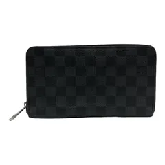 LOUIS VUITTON ルイヴィトン ジッピー・オーガナイザー N63077 ダミエ・グラフィット 長財布 リペアあり内部引手社外品 【中古】 22504K245