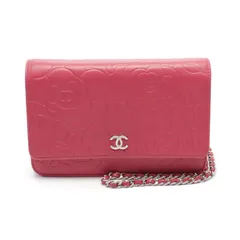 シャネル CHANEL ショルダーバッグ カメリア AP0250 ピンク ラムスキン（羊革） カメリア チェーンウォレット レディース Used B