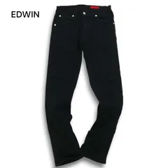 EDWIN エドウィン EG5036 BLUE TRIP EDGE LINE★ ストレッチ スリム ブラック デニム パンツ ジーンズ Sz.30 メンズ 黒