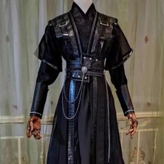 新品未使用 黒色メンズ漢服セット 武士 剣豪 浪人 フルセット コスプレ 撮影 武侠風 古風 ステージ衣装 コスプレ 黒 大きいサイズ 剣士 侠客 侍 コスチューム 中華風 演出服 学園祭 文化祭 写真撮影 舞台衣装 ハロウィン パーティー男女兼用