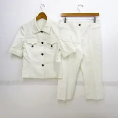 エポカ セットアップ 半袖シャツジャケット パンツ ブランド 上下セット 白 レディース 38/67サイズ ホワイト系 EPOCA 【中古】