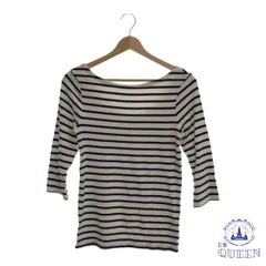 【訳アリ】 GAP ギャップ トップス カットソー シンプル Uネック 七分丈 レディース ボーダー S 901-1597 送料無料 古着