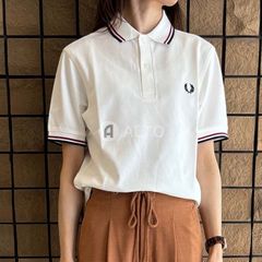 ☆2025春夏新入荷☆FRED PERRY フレッドペリー M3600 ポロシャツ 刺繍入り 半袖 アイボリー レディース