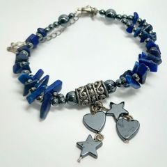ラピスラズリ 2連 天然石 ブレスレット ジェムストーン AUULA jewelry 122830