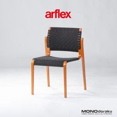 ダイニングチェア アルフレックス arflex NT SLIM エヌティースリム アームレスチェア ビーチ材(3) 布テープ 曲木 スタッキングチェア イタリアモダン ジャパニーズモダン 和モダン 川上元美