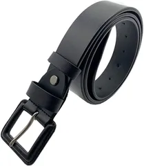 start.side スタートサイド 牛革タイプ 金属なし 牛革ベルト ベルトバックル メンズレディース カジュアル ビジネス 幅3.8cm( 黒ブラックベルト付き)