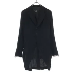 【美品】ワイズ ウール ブラウス ジャケット 黒 M JULIUS - 【25SS】ウール キュプラ ミドル丈 テーラードジャケット