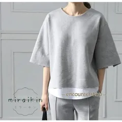 セットアップ 2点セット 上下セット カジュアルウエア レイヤード風 Tシャツ 七分丈パンツ トップス ボトムス カジュアルウエア2点セットアップ