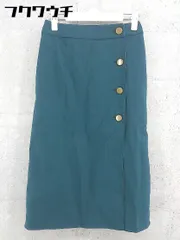 ◇ any SiS エニィスィス リバーシブル 膝下丈 タイト スカート サイズ1 ブルー系 マルチ レディース  【1101190007899】