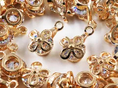 チャーム　50個　花　フラワー　ゴールド　アクセサリーパーツ　AP1149