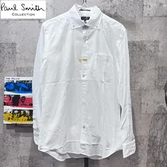 極美品 ポールスミス コレクション 長袖 ワイドカラー ボタンダウンシャツ 白/小花柄 M ホワイト PAUL SMITH COLLECTIONのサムネイル