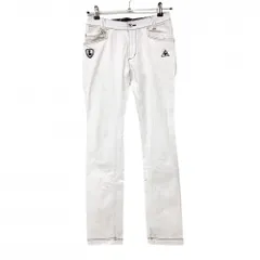 ルコック パンツ 白×ネイビー ストレッチ  レディース 7 ゴルフウェア le coq sportif