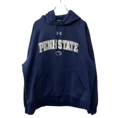 UNDER ARMOUR ロゴスウェット パーカー L ネイビー アンダーアーマー フーディー プルオーバー トップス 古着卸 アメリカ仕入 a709-6023