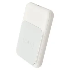 マグネットモバイルバッテリー(MagSafe対応/マグネット式ワイヤレス充電/iPhone、Android用/ホワイト) (SMP-JV651)