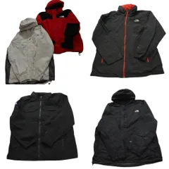 古着卸 まとめ売り ノースフェイス ライト ジャケット 5枚セット (メンズ 2XL ) マウンテンパーカー ジップアップ 中古 古着 NC1903