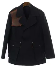 Maison Martin Margiela 14 メゾン マルタン マルジェラ 14 14AW レザーワークハンティングジャケット ブラック 48のサムネイル