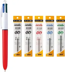 A4等級以上 ボールペン2本セット+替えインク 骨董品 昭和レトロ bic