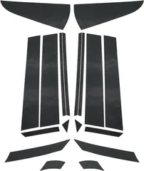 start.side RAV4 ラブ4 50系 カーボンステッカー 外装パーツ サイドピラー 傷防止 指紋防止 専用設計( 黒ブラック)