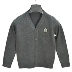 ☆ ダークグレー ☆ 150cm ☆ スクールカーディガン ジュニア 制服 yskf5304 スクールカーディガン ニット カーディガン 羽織り 上着 子供服 キッズ服 Vネック 前開き 綿 コットン シンプル 無地 ワンポイント 洗える 通気性