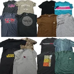 古着卸 まとめ売り ブランドMIX 半袖Tシャツ 16枚セット (メンズ Ｍ /Ｌ ) リーバイス ディッキーズ バンズ 中古 古着 NA7495