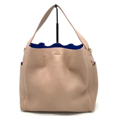 【中古】良品 FURLA フルラ ロゴ バイカラー レザー ワン ショルダー バッグ eY0912A