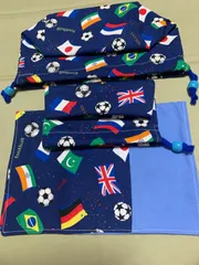 お弁当袋＆コップ袋＆ランチョンクロス3点セット　国旗柄