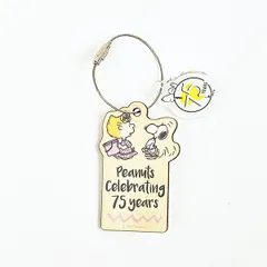 スヌーピー 木のオーナメント ピンク PEANUTS 75th SNOOPY 日本製