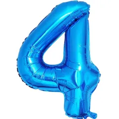 【在庫処分】32インチ バルーンアルミ4 ヘリウム風船 数字バルーン4青い 0123456789 Vthoviwa 誕生日 カーニバル 飾り付け記念日パーティー装飾青い4 男女兼用 大きい しじヘリウム