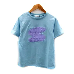 シスタージェニー SISTER JENNI Tシャツ カットソー 半袖 クルーネック ロゴ 160 水色 ライトブルー /SY35 女の子