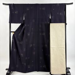 SO-319 袋帯 六通 正絹 樹木 ストライプ 金銀糸 袋帯 美品 名品 樹木 シルエット 金銀糸 箔 銀色 六通 正絹