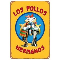 【692】新品 レトロ ブリキ看板 ★ LOS POLLOS HERMANOS ★ ロスポジョスエルマノス フライドチキン メキシコ ブレイキングバッド アメリカン雑貨 ガレージ フェンス ヴィンテージ