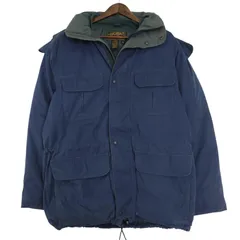 90年代 USA製 Eddie Bauer エディーバウアー RIDGE LINE ダウンジャケット アウトドア ネイビー (メンズ M) 中古 古着 A3209