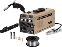 EENOUR 半自動溶接機 MIG120L 最大出力120A 1台3役 ノンガスMIG·被覆アーク·LIFT TIGに対応 液晶表示 インバーター搭載 100V専用 ノンガス溶接機 アーク溶接機 電流·電圧·インダクタンス調整可能 定格使用率40％ ベージュ