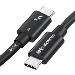 【数量限定】Matters Thunderbolt 4 ケーブル 0.8m Thunderbolt 40Gbps 240W充電 8K 60Hz サンダーボルト 4ケーブル 認証取得】Cable USB4とThunderbolt 3とUSB-Cと下位互換 ブラッ
