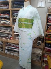 夏着物　ポリエステル　洗える夏着物