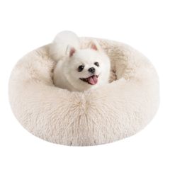 【人気商品】犬 ペットベッド 丸型 犬用ベット 洗える ふわふわ ベッド ドーナツ 猫クッション 滑り止め 暖かい 猫 防寒 冷房対策 子犬 小型犬 猫用 Epochtech サイズ選択可 カラー選択可 (50cm ライトブラウン)