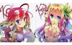 [중고] 종이 제품 (캐릭터) 콜론 & 싱크 원작 신작 & 캐스트 복제친필 사인들어간 색지 패널(2장 세트) [극장판 노게임·노라이프 제로] 입장자 선물 제3탄