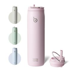 【新品】 BOTTLE BOTTLE 水筒 1リットル 真空断熱 保温保冷 ステンレスボトル ストロー飲み おしゃれ 持ち手付き 漏れ防止 広口 1000ml スポーツボトル 男の子 女の子 大人 子供 水分補給 ライトピンク 0