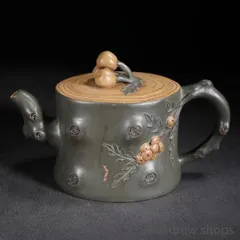 中国　紫砂　朱泥　小さな急須　茶壷　在銘　C　R7935 茶壷 宜興紫砂 朱泥 135ml – 遊茶オンラインショップ