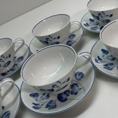 カップ&ソーサー ノリタケ　Contemporary Noritake  藍色花柄